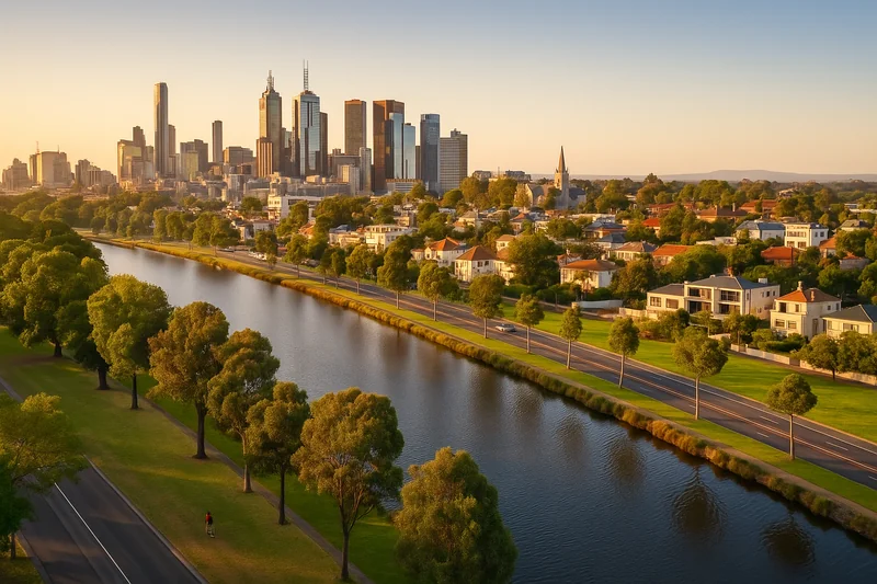 Solo dog walk in South Yarra park
